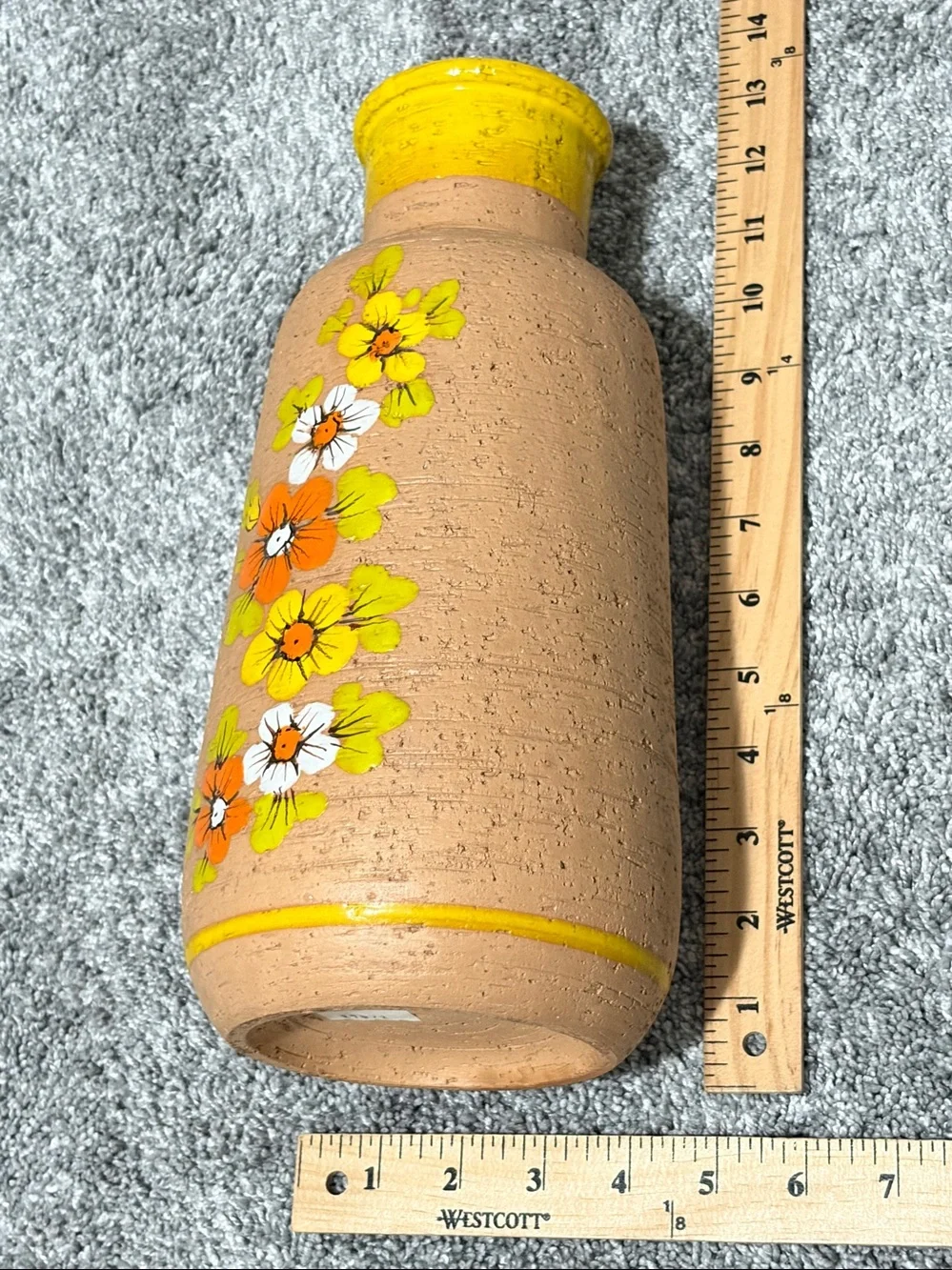 Vintage Rosenthal Netter Vase Made in Italy MCM 1960’s? Orange Yellow Flowers